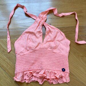 Bright Pink Hollister Halter Top in Size Small!